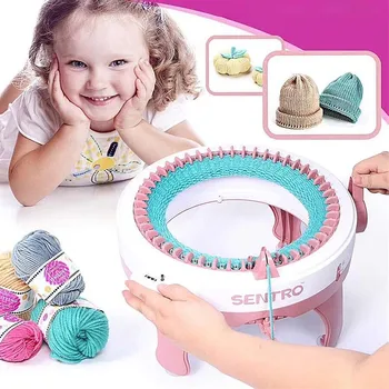48 adatos rankų darbo vilnos mezgimo mašina cilindrų vilnos loom rankomis megzti skara megztinis skrybėlę kojines suaugusiems vaikams tingus artefaktas