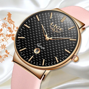 LIGE Elegantiškas Moteris, Laikrodžiai Prabangos Prekės ženklo Moterų Laikrodis Japonija Movt 30M atsparus Vandeniui Brangus Analoginis Ženevos Kvarco Ponios Žiūrėti
