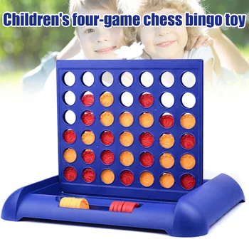 Trimatis Prijungti Keturias Šachmatų Bingo Žaidimas Vaikams Žaislas Šachmatų Tėvų-Vaikų Stalo Žaidimai BM88