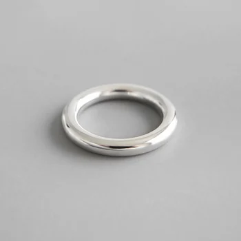 F. I. N. S Minimalistinio 990 Sterlingas Sidabro Sklandžiai Žiedai Klasikiniai Sužadėtuvių Piršto Žiedai Moterims Gryno Sidabro Žiedas Fine Jewelry