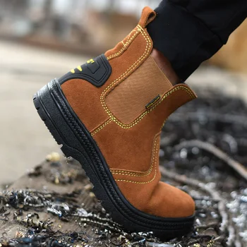 Vyrų mados didelio dydžio plieno toe dangtelį darbo saugos batus, statybos aikštelės darbuotojas batai platformos 