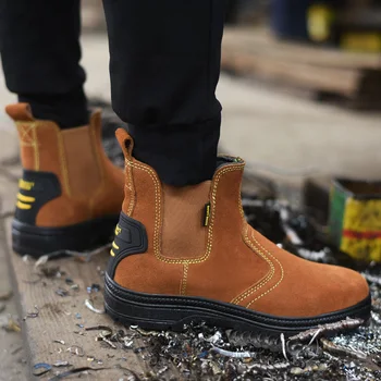 Vyrų mados didelio dydžio plieno toe dangtelį darbo saugos batus, statybos aikštelės darbuotojas batai platformos 