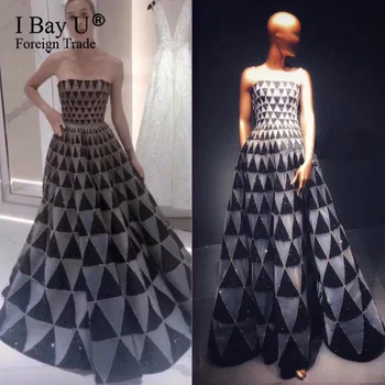 Realių Sparkle Elegantiškas Oficialų Vakarinę Suknelę 2020 Juoda Mėlyna Šalis Suknelė Ilga Seksuali Blizga Blizgučiai Keltas Suknelės Chalatas De Soire