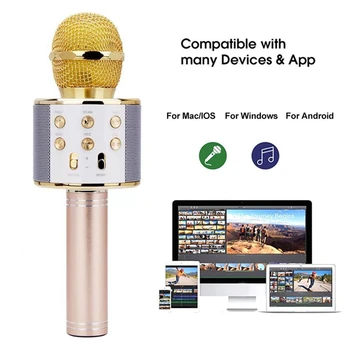Belaidis USB Mikrofonas Profesinės Kondensatoriaus Karaoke Mic 
