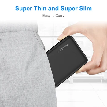 FLOVEME 10000mAh Mini Galios Banko Nešiojamų Greita Įkrovimo Dual USB Slim Powerbank Išorės Baterija Bankas iPhone Xiaomi MI9