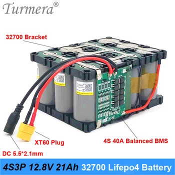 Turmera 4S3P 12.8 V 21Ah 32700 Lifepo4 Baterija 4S 40A 100A Subalansuotas BMS Elektros Valtis ir Nepertraukiamo Maitinimo šaltinis 12V