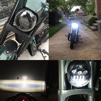 Geriausias Motociklas Aliuminio priekinis žibintas, Skirtas Harley V Rod VROD VRSCA VRSC priekinis žibintas VRSC/V-ROD LED Žibintų