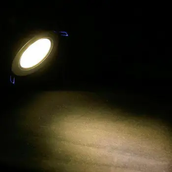 Mini COB LED Šviestuvai 3W 40mm 100V-240V Papuošalai Ekranas Lubų Nišoje Kabineto Vietoje Lempos Didelės Galios + Vairuotojas 85-265v