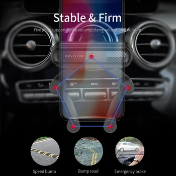 FPU prietaisų Skydelio priekinio Stiklo, Automobilinis Telefono Laikiklis iPhone Xiaomi Telefono Automobilių Oro Angos Mount Mobiliojo Paramos Išmaniojo telefono GPS Stendas