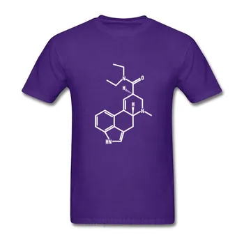 Spalvinga LSD Rūgšties Molekulės Psichodelinio Chemija, vyriški T-Shirt Originalus prekių Lauko Drabužių Šukuotos Medvilnės Marškinėliai Topai Marškinėlius