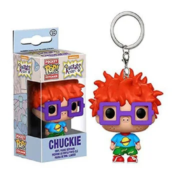 POP Rugrats Paryžiuje Chuckie Veiksmų Skaičiai KeyChain Žaislų kolekcijos modelis Lėlės, už vaikas, gimtadienio dovana Su dėžute