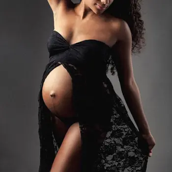 Plus Size Pora motinystės fotografija rekvizitai maxi Motinystės suknelė Nėrinių Motinystės Suknelė Išgalvotas fotografavimo nuotraukų vasaros nėščia suknelė