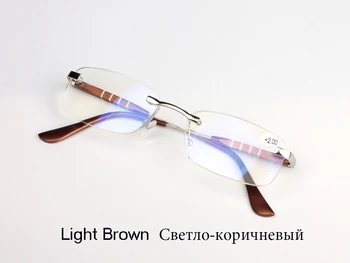 MEIXI Mėlyna filmas didmeninė aliuminio-magnio lydinio skaitymo akiniai Moterų Vyrai, vyresnio amžiaus akiniai frameless H D objektyvo