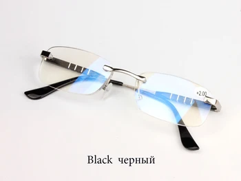MEIXI Mėlyna filmas didmeninė aliuminio-magnio lydinio skaitymo akiniai Moterų Vyrai, vyresnio amžiaus akiniai frameless H D objektyvo