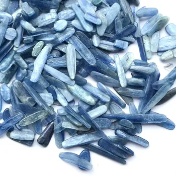 100g Natūralaus Kianitas Kvarco Poliruoti Plonas griežinėlis formos, mėlynos spalvos Kristalai Ritosi Žvyro cyanite brangakmenio Gydymo Kristalais