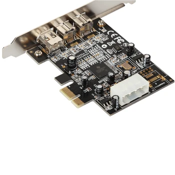 PCI-E IEEE 1394 Adapterį 3 Uostuose, kai 1394a x 1+1394B x 2 PCI Express Plėtros Kortelę Plug and Play for Desktop PC