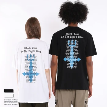 NAGRI Marškinėliai Vyrams Short-sleeve O-Kaklo Tees Spausdinti Vasaros Negabaritinių Viršūnes Hip-Hop Medvilnės Atsitiktinis Vyras Steetwear T-shirts