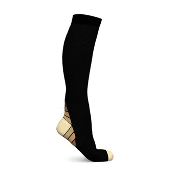Profesinės kvėpuojantis sporto kojinės maratonas kojinės vyrams ir moterims tolimojo veikia ilgas vamzdis blauzdos glaudinimo kojinės