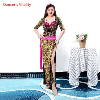 Individualų Pilvo Šokio Praktika Pusė Rankovių China Suknelę Liemenėlė, Diržas Rytų Indijos Šokių Drabužiai Veiklos Kostiumas Drabužiai Kostiumas