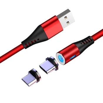 5VNT USB C Tipo Kabelis Greito Įkrovimo Skysčio USB C Magnetinio Įkrovimo Linija 360 Laipsnių Blind 