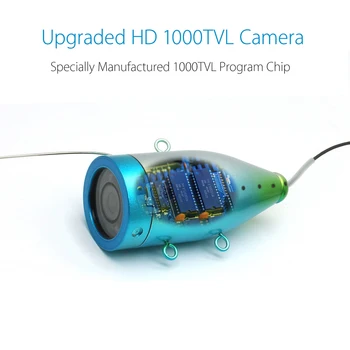 Eyoyo EF07PRO 7inch 1000TVL Žuvų Ieškiklis Povandeninės Žūklės Kamera, DVR Infraraudonųjų spindulių Lempa fischfinder 12PCS IR LED + 12PCS Baltas LED