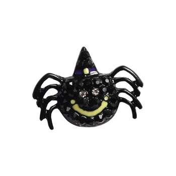 Kalnų krištolas mygtuką kristalų 25*20mm voras mygtukai su slankiklį už Hallowee embellishment priedai 10VNT/daug(BTN-5491)