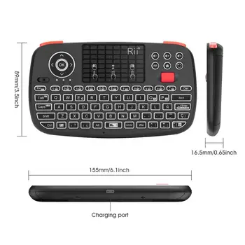 Rii i4 Mini ispanų Klaviatūros 2.4 G Bluetooth Dvigubos Rūšių Laikomo Fingerboard Apšvietimu Pelės Touchpad Nuotolinio TV Box