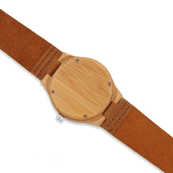 Bambuko Medienos Žiūrėti Moterų laikrodžiai ponios laikrodis odos watchband Laikrodis Prabangos Prekės relogio femininos 2020 Kvarco Žiūrėti