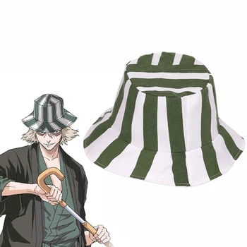 Mados Anime Bleach Urahara Kisuke Cosplay Skrybėlę Bžūp Dome Žalia Ir Balta Dryžuotas Vasaros Kietas Skrybėlę Arbūzas Skrybėlę