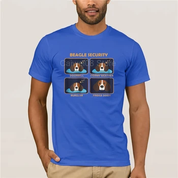 Atspausdintas T-shirt įgulos kaklo 2020 Mados Vyrų Juokinga Biglis Biglis Saugumo Juokinga Biglis Vasaros Mados Gatvė trumpomis Rankovėmis T-Shirt
