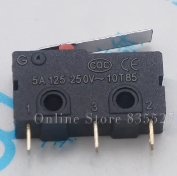 500PCS/DAUG trijų pėdų 3 snukio pin vidutinio mikro jungiklis KW11-3Z-2 tiesiu kotu trikojo 5A 125 250VAC kontaktinis jungiklis