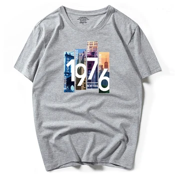 2020 Naujas prekės ženklas spausdinimo 1976, T-marškinėliai, vyriški trumparankoviai marškinėliai, medvilnė, vyriški T-shirt 6xl vasaros vyriškų drabužių dydį,