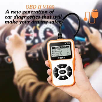 OBD2 OBD Skaneris Automobilių Gedimų Diagnostikos Įrankis V100 Automobilių Variklių Gedimų Detektorius KLAIDOS Kodas Reader