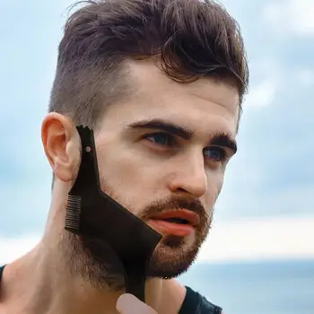 Juoda nerūdijančio plieno skustuvo žirklės barzda stiliaus šukos skutimosi peiliukų rinkinys Galvos odos Sveikatos Priežiūros Paddle Brush Barzda Grooming Kit 2020 m.