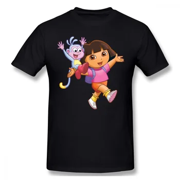 Dora Explorer Diago Batai Benny Animacija Vyrų Medvilnė Tee Shirt Grafikos Plius Dydis Mados Drabužių, Negabaritinių