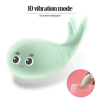 Silikono 10 Greičio Vibruojantis kiaušinis Mielas delfinų G spot Vibratorius Intymus sekso žaislai Klitorio stimuliacija Makšties rutuliukai Moterų sekso žaislai
