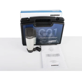 SAMSONAS SR950 su C01 kondensatoriaus mikrofonas, Profesionalus Studija Nuoroda Stebėti Ausinės-Dinaminės Uždaro tipo Ausinės