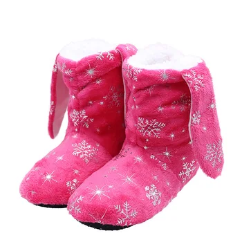 Saulėtą Everest grindų kojinių žiemos batai moterims, namuose šlepetė medvilnės šiltas pliušinis patalpų butai šlepetė, juoda