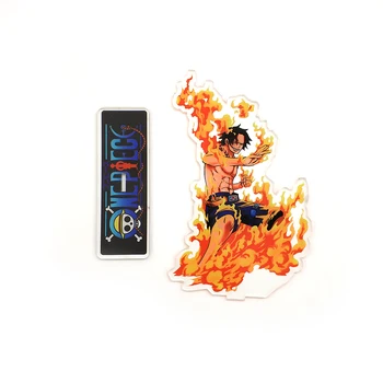 Myliu, Ačiū, Vienas Gabalas Ace gaisro kumščiu akrilo stovi paveikslas modeliui, dvipuse plokštelės laikiklis tortas topper anime