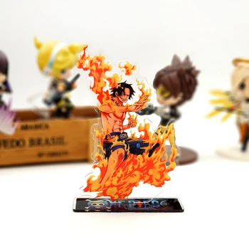 Myliu, Ačiū, Vienas Gabalas Ace gaisro kumščiu akrilo stovi paveikslas modeliui, dvipuse plokštelės laikiklis tortas topper anime