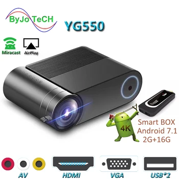 ByJoTeCH YG550 1080P LED Projektorius, WiFi Multi-Ekranas, Namų Kino Beamer 