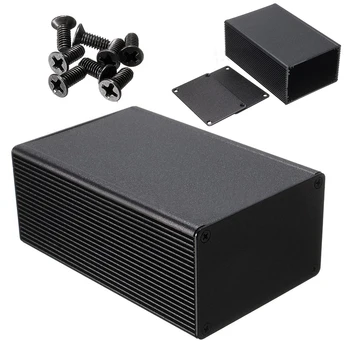 1pc Elektroninių Projekto Prietaisų Dėžutė Juodos spalvos Aliuminio korpusas Atveju 100x66x43mm Mayitr su Atsparumas Korozijai