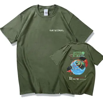Vyrų, Moterų Cactus Jack T ShirtTop Kokybės Scott Travis Astroworld Tees Hip-hop ' o T-Shirt Vyrai, O Vasarą-Neck Tee Harajuku