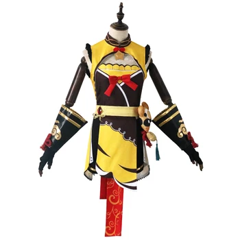 Žaidimas Genshin Poveikio Xiangling Cosplay Kostiumai, Perukai, Batai Anime Dress Helovinas Šalis Moterų Apranga Vienoda