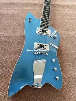 Aukštos kokybės individualų metalo mėlyna džiazo elektrinė gitara, 