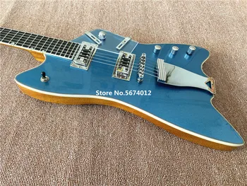 Aukštos kokybės individualų metalo mėlyna džiazo elektrinė gitara, 