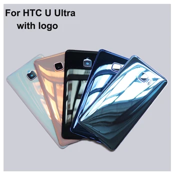 Originalus Medžiaga Stiklo HTC U Ultra U1 Atgal Galiniai Būsto Duris Atgal Akumuliatoriaus Dangtelį Atveju Fotoaparatas Objektyvo atsarginės Dalys