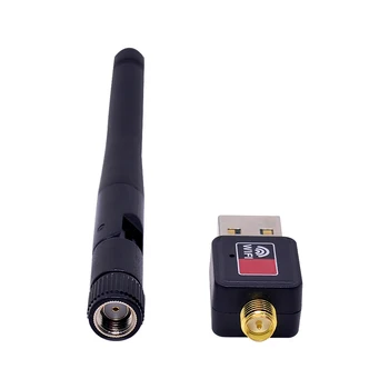 MJTEK 10VNT 150M Mini USB WiFi Adapteris Raktu Antena, Išorės Belaidžio LAN Tinklo plokštė, 802.11 b/g/n 