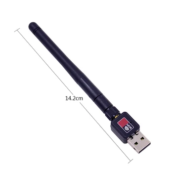 MJTEK 10VNT 150M Mini USB WiFi Adapteris Raktu Antena, Išorės Belaidžio LAN Tinklo plokštė, 802.11 b/g/n 
