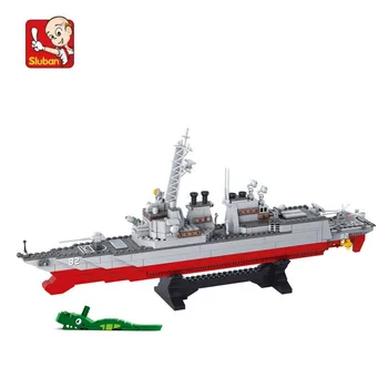 615 vienetų, kaminai, modeliavimo Statybos Rinkiniai laivas, Eskadrinis minininkas, plytos žaislai suderinamas su lego Armijos žaislai berniukas laivo Modelio blokai 0390